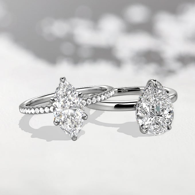 engagement ring trends: elongated cuts