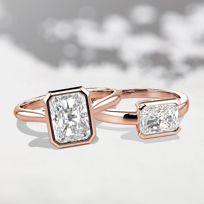 bezel-set engagement rings