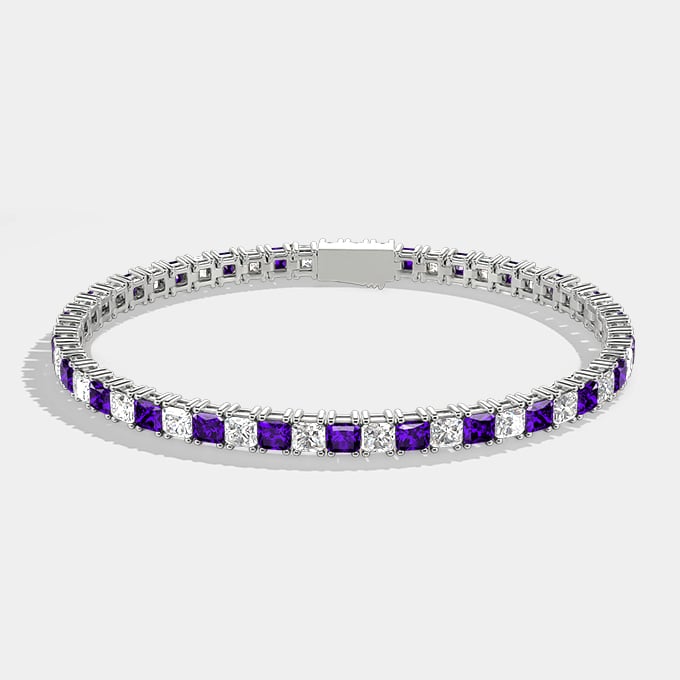 amethyst tennis bracelet