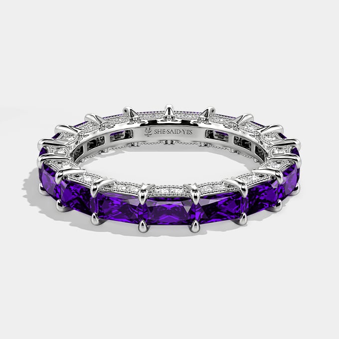 amethyst jewelry--eternity band