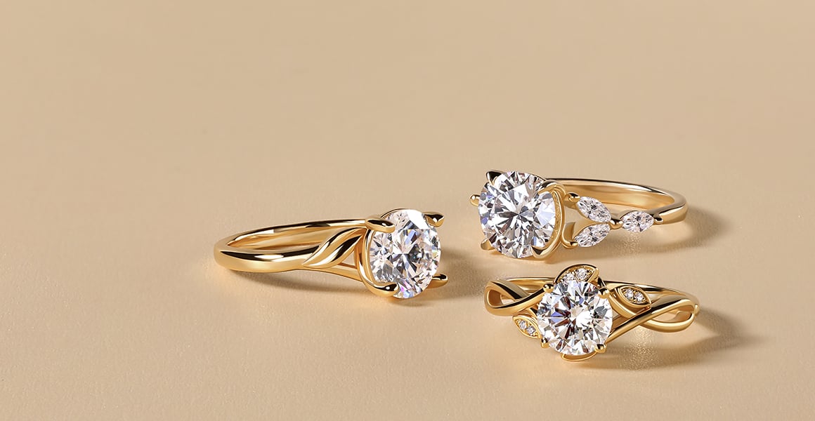 nature-inspired engagement rings