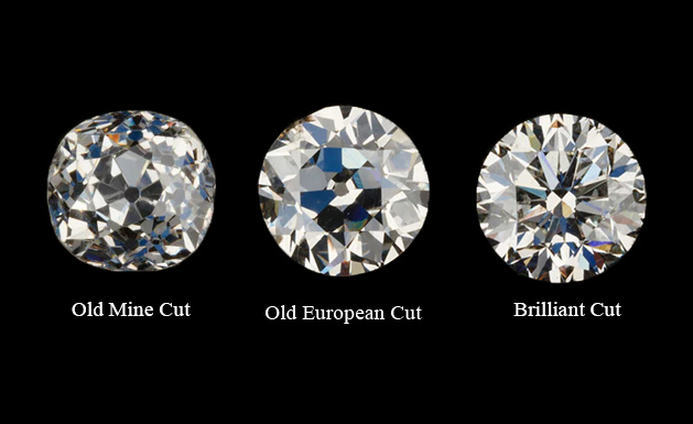 modern brilliant cut vs. old mine vs. old European