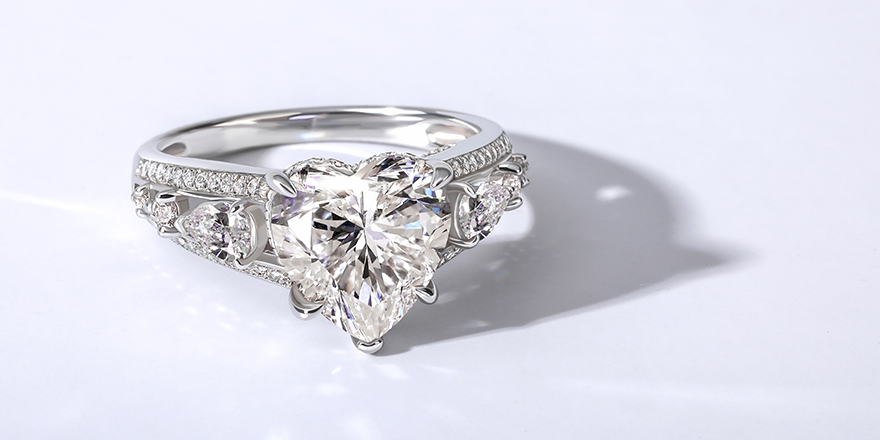 heart shaped engagement ring