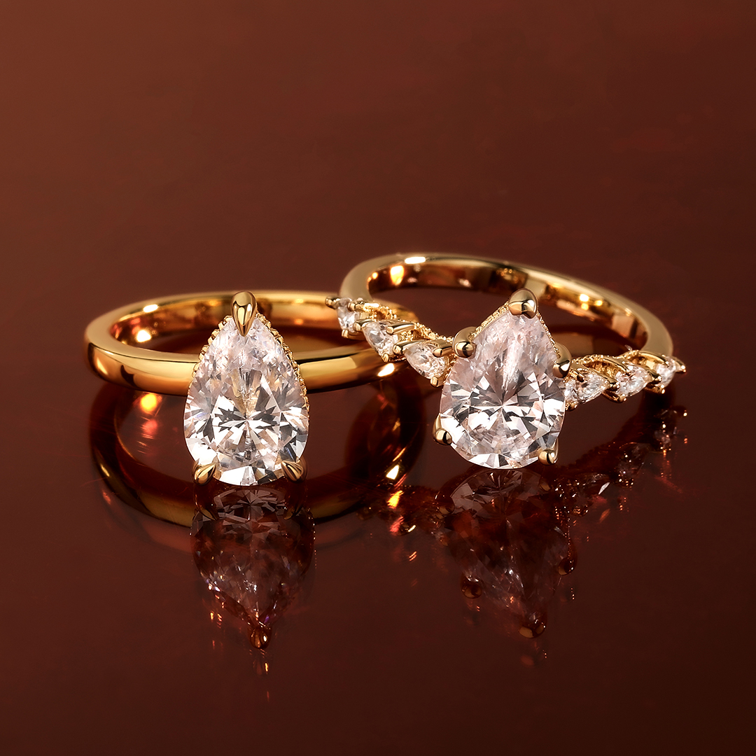 pear-cut engagement rings