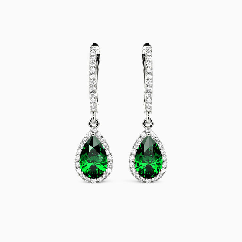 pear-cut drop earrings
