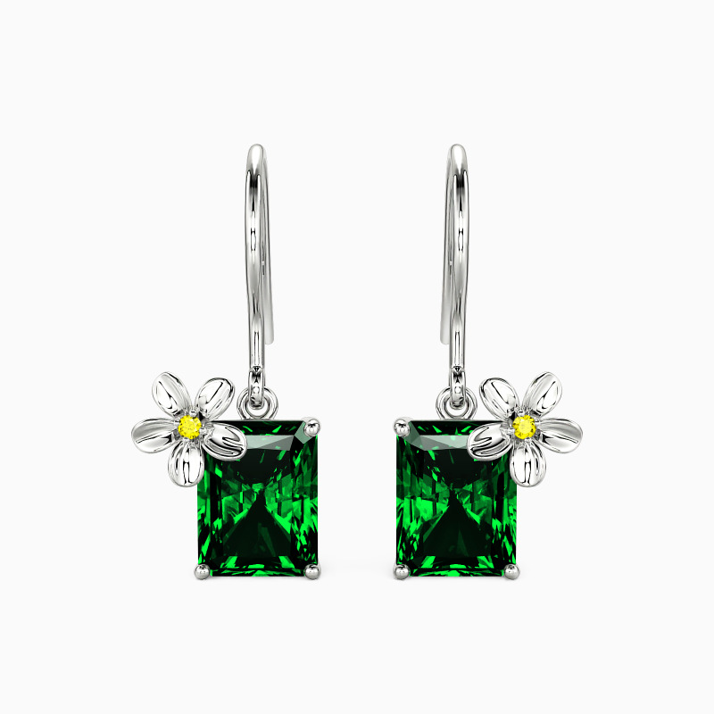 emerald drop earrings