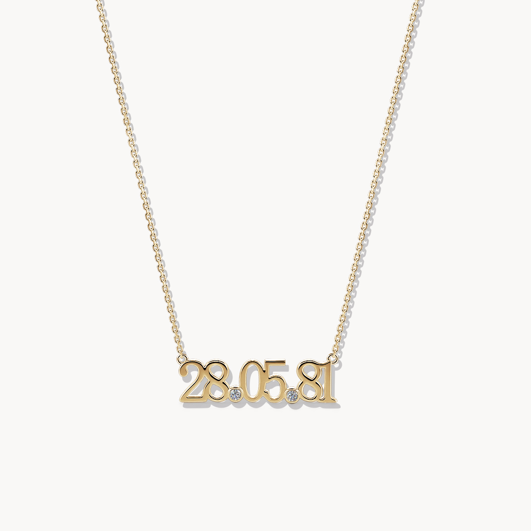 personalized date necklace