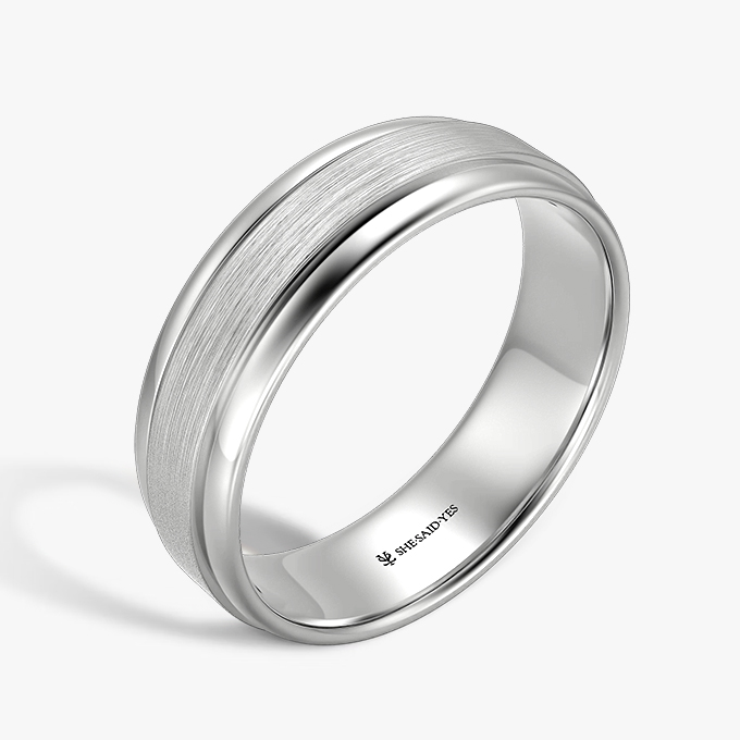 Matte Brushed Men's Wedding Ring