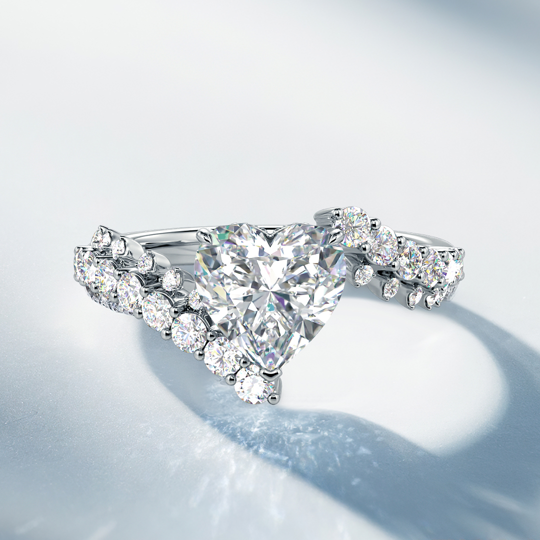 heart-cut diamonds