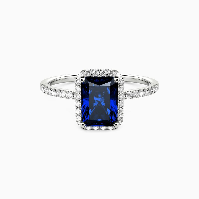 sapphire halo engagement ring