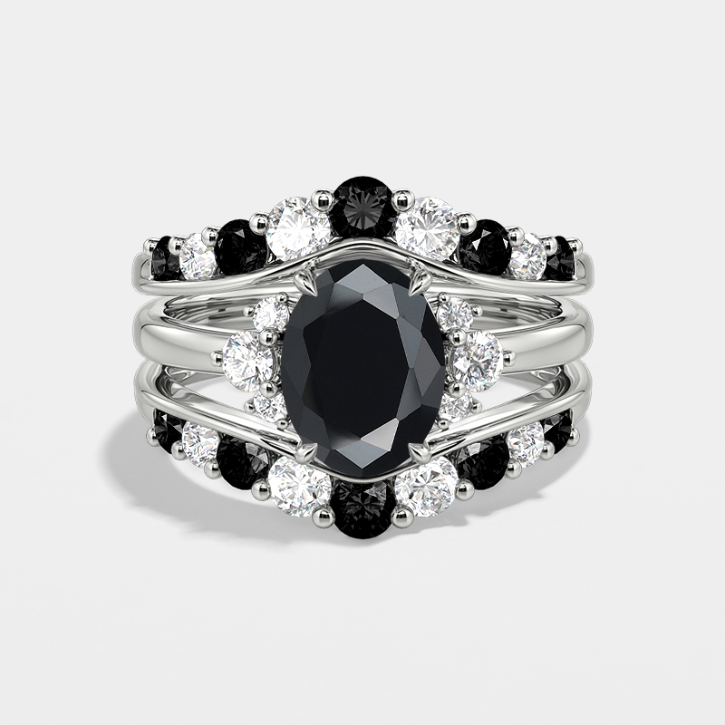 July birthstone jewelry: onyx bridal set