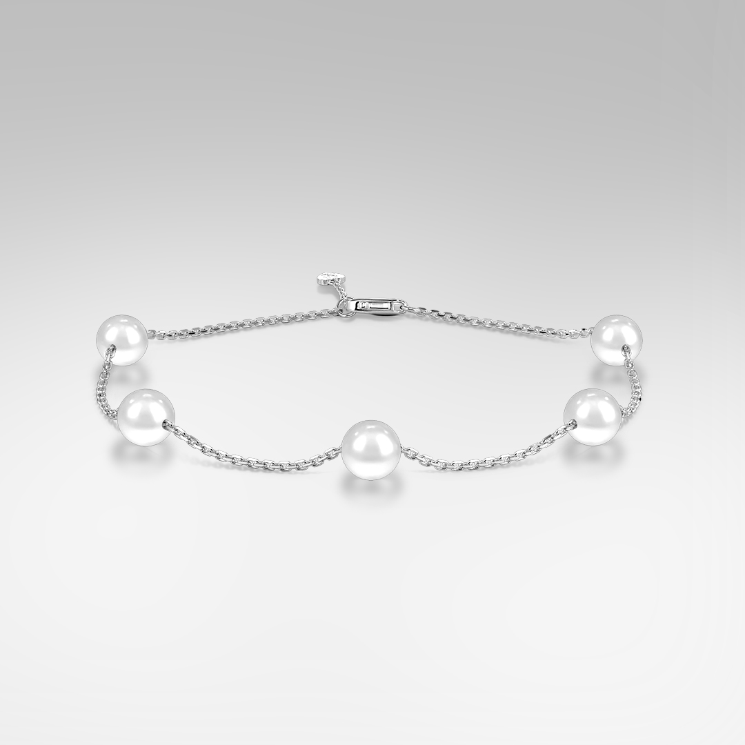 pearl tin-cup bracelet
