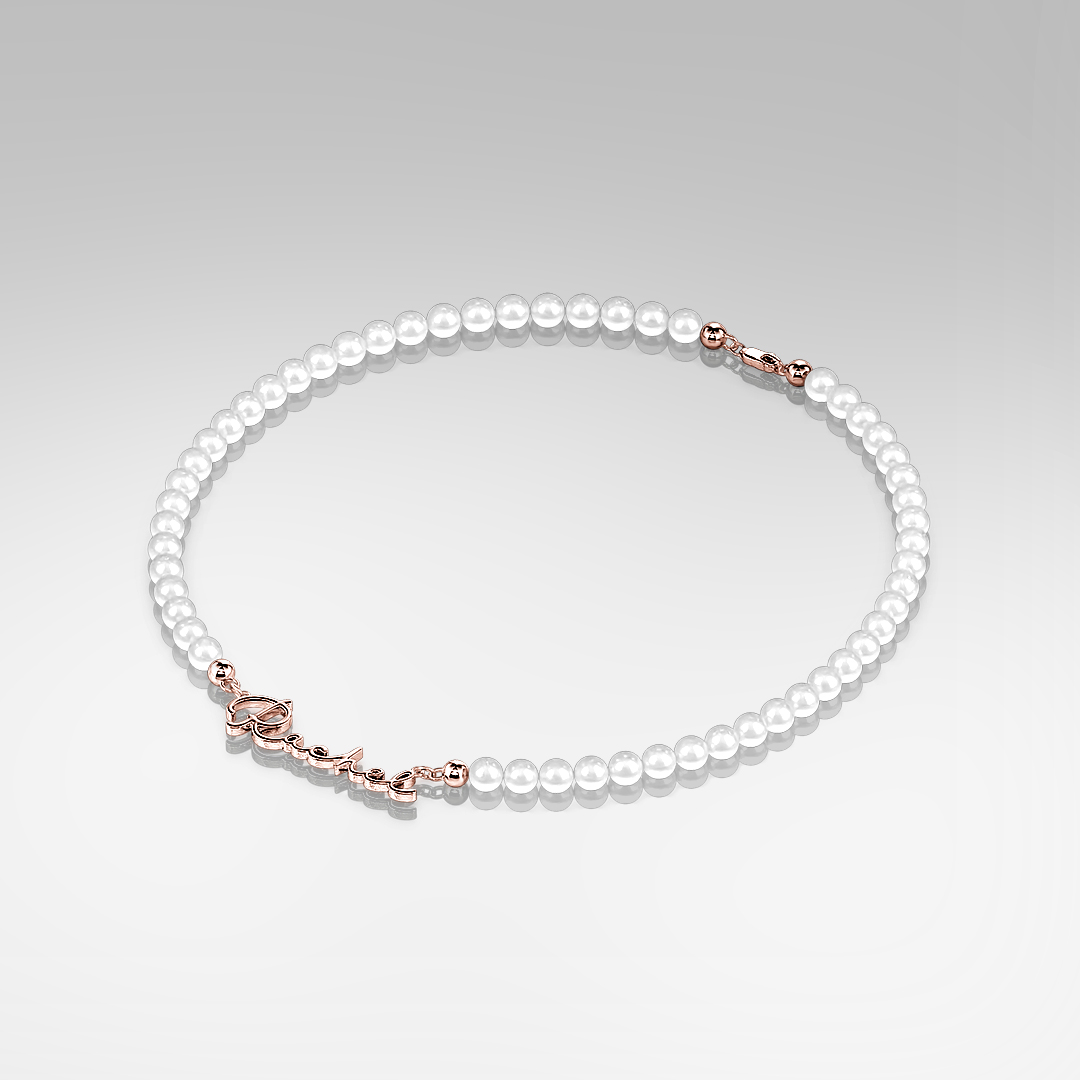 personalized pearl strand necklace