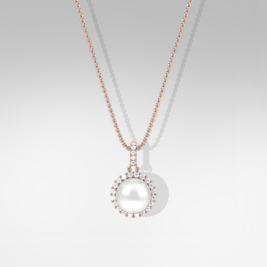 pearl halo necklace