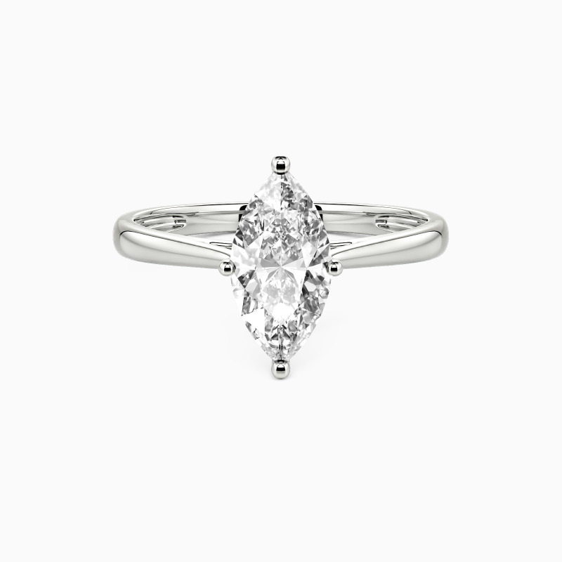 " I Promise To Be With You Forever" 1ct Marquise Cut Solitaire Engagement Ring