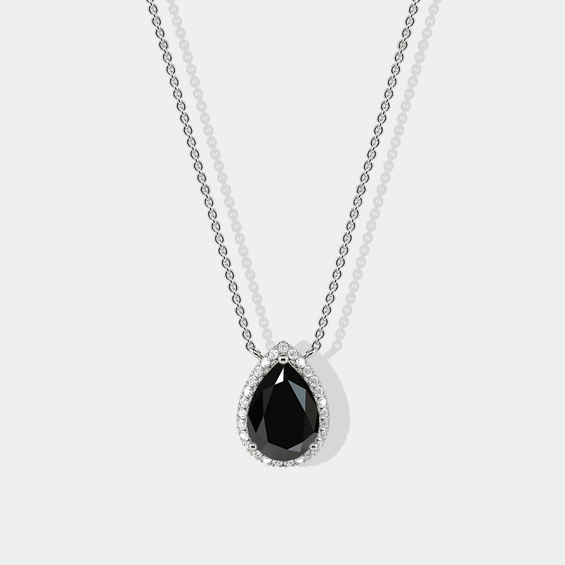 July birthstone jewelry: onyx necklace