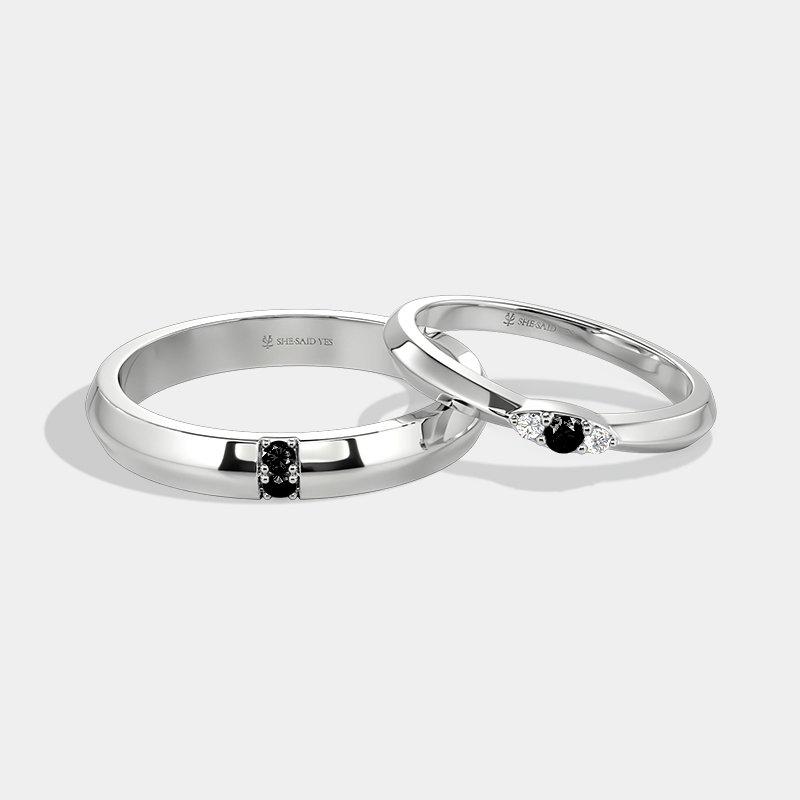 couple's rings with black onyx