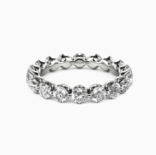 14K White Gold Eternity Wedding Ring