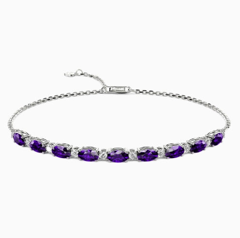 Personalised  Birthstone Tennis Half Bracelet
