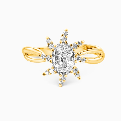 Oval Cut Halo Engagement Ring