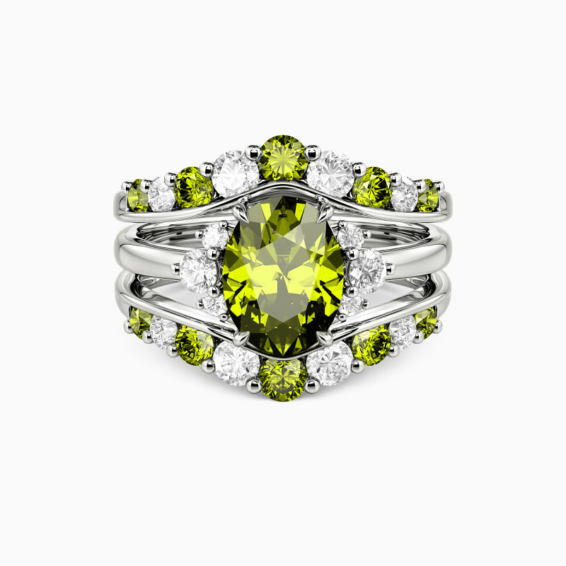Interchangeable peridot bridal set