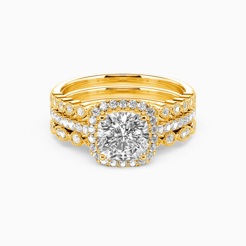 "Love You Everyday" Cushion Cut 3pcs Bridal Set