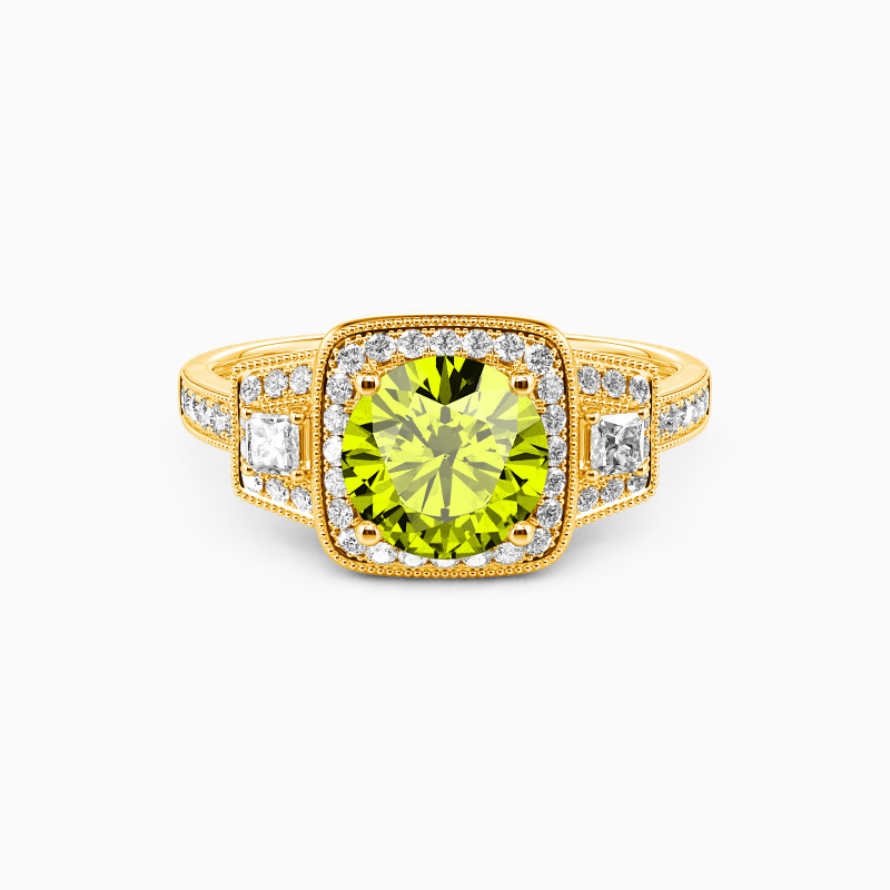 Art Deco vintage halo engagement ring