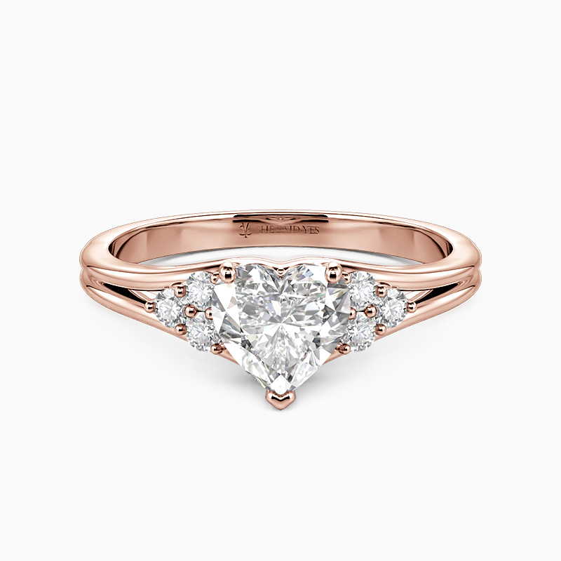 heart-cut lab-grown diamond ring