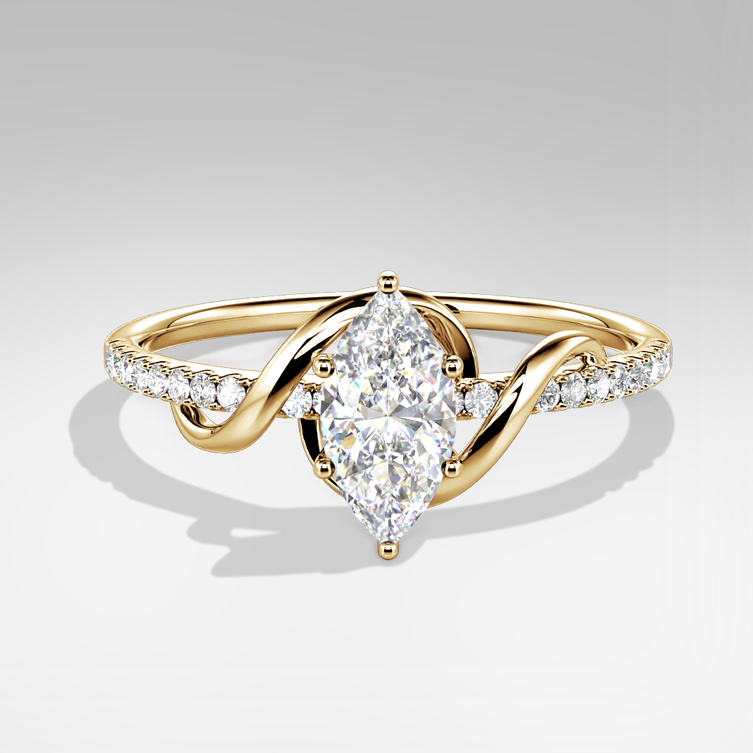 marquise unique engagement ring