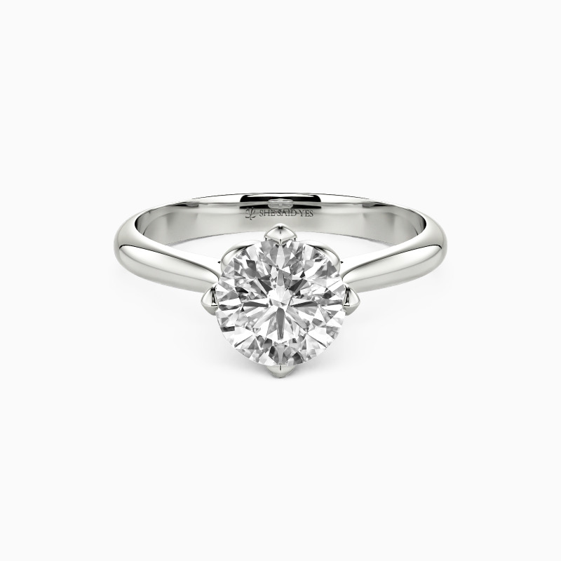 round-cut solitaire engagement ring