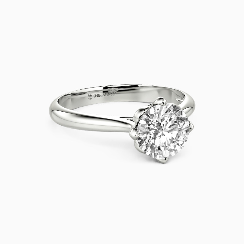 round engagement ring