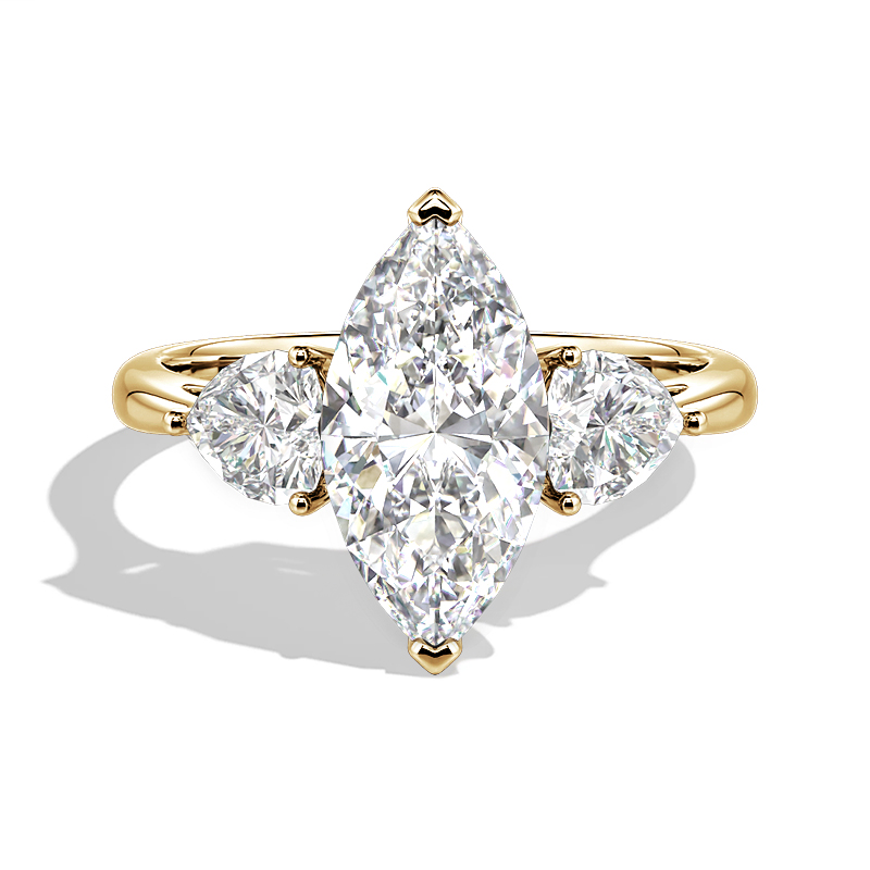 Marquise Cut Three Stone Engagement Ring