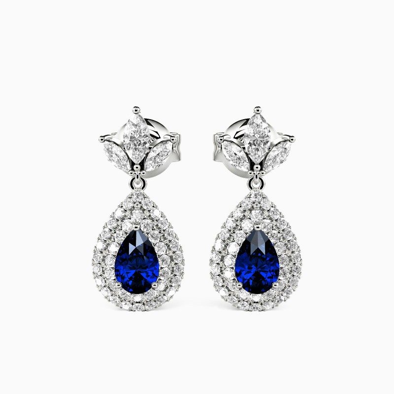 sapphire blue drop earrings