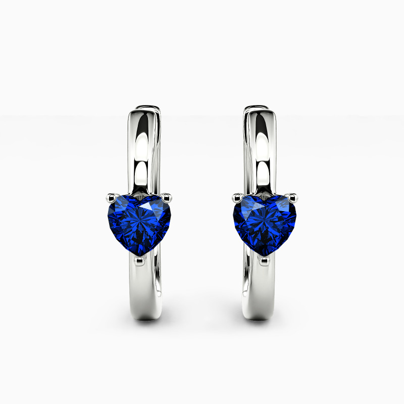 sapphire blue hoop earrings