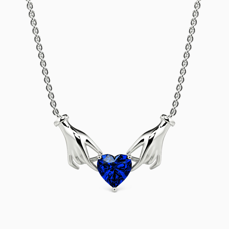 September birthstone jewlery: sapphire blue necklace