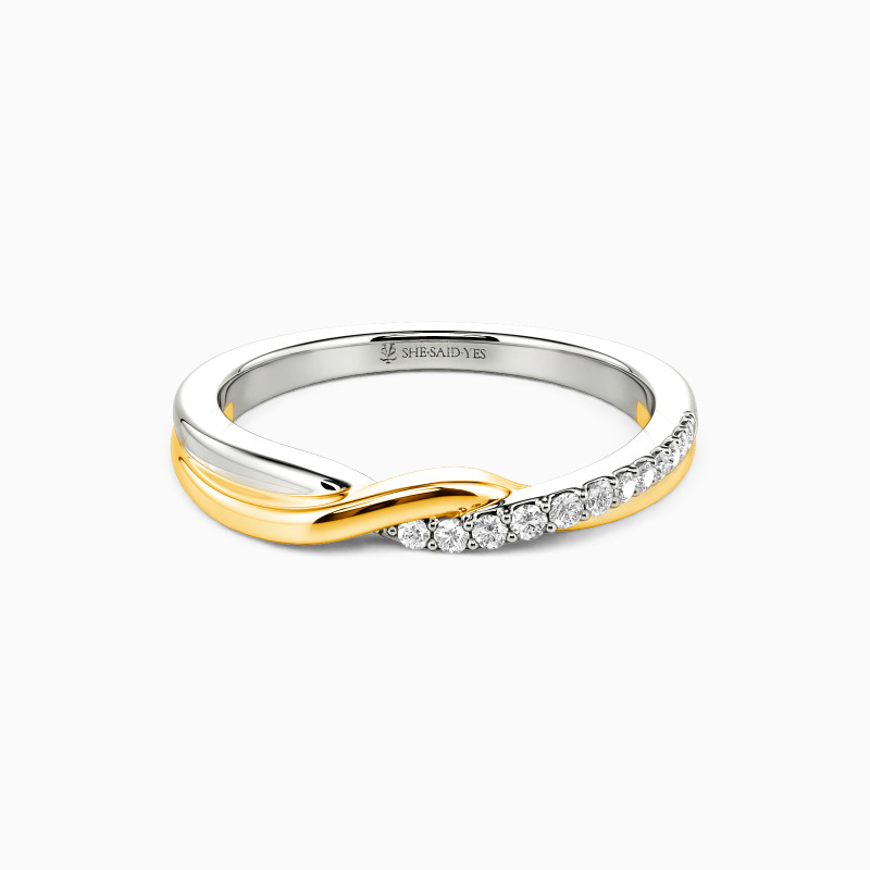 two-tone metal ring