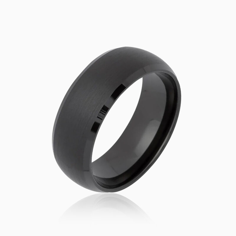 "Endless Story" 8mm Satin Finish Tungsten Carbide Men's Wedding Ring