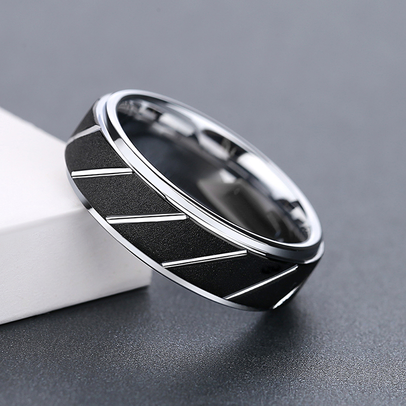 8mm Tungsten Carbide Men's Wedding Ring