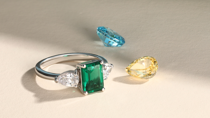 gemstone engagement ring