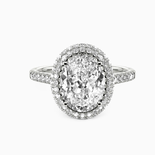 "Forever Obsession" Oval Cut Halo Engagement Ring