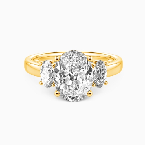 "Love Secretly" Oval Cut Three Stone Engagement Ring