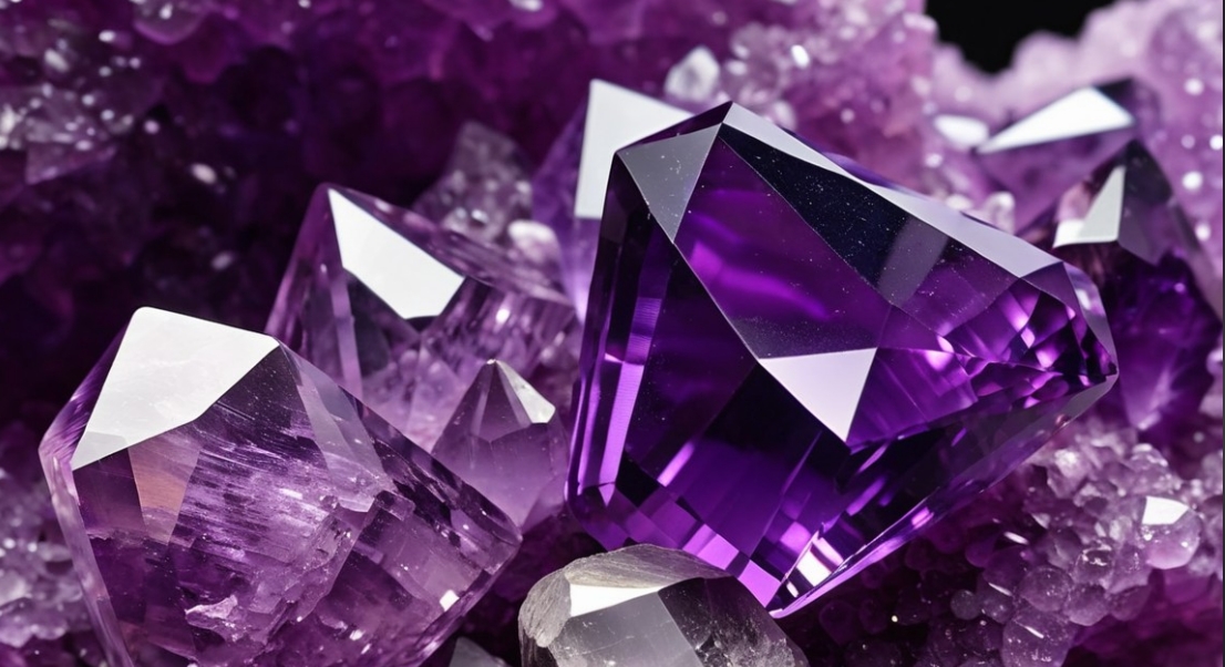 Amethyst color changes from purple to dark purple