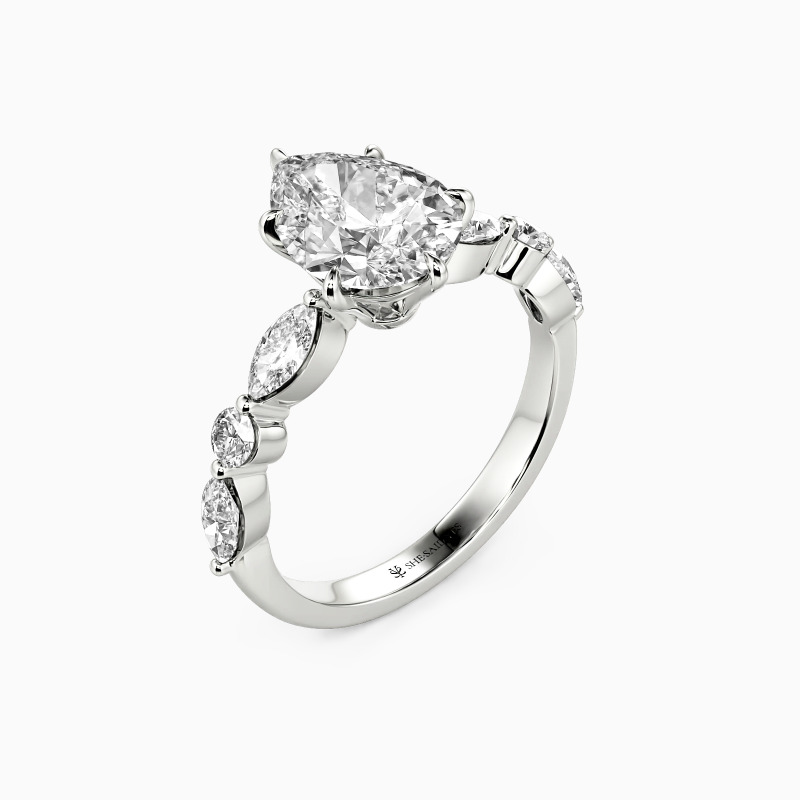 White gold engagement ring