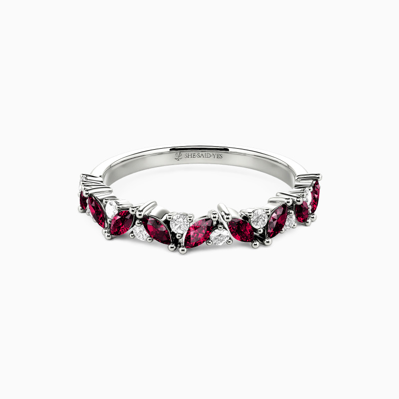 mixed gemstone band