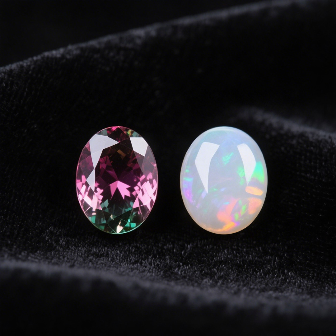 October birthstones: opal&tourmaline