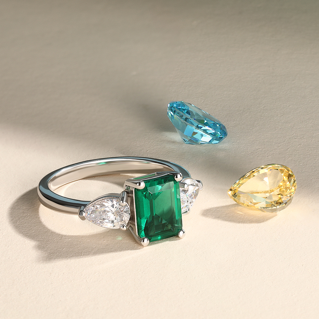 gemstone engagement ring