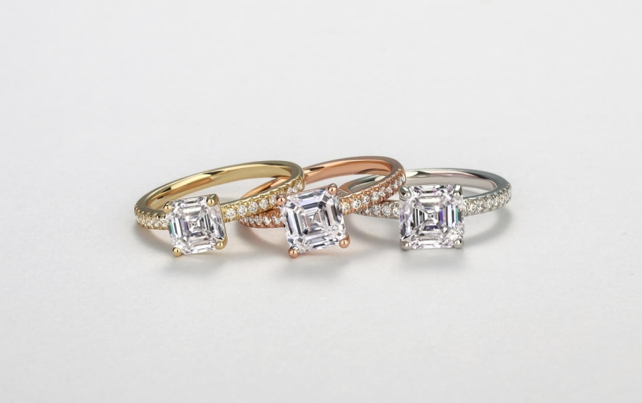 engagement rings in different metals