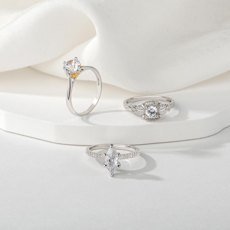 Platinum and White Gold rings