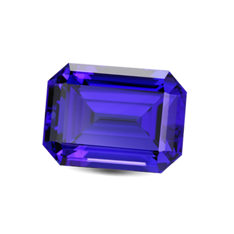 emerald-cut Tanzanite