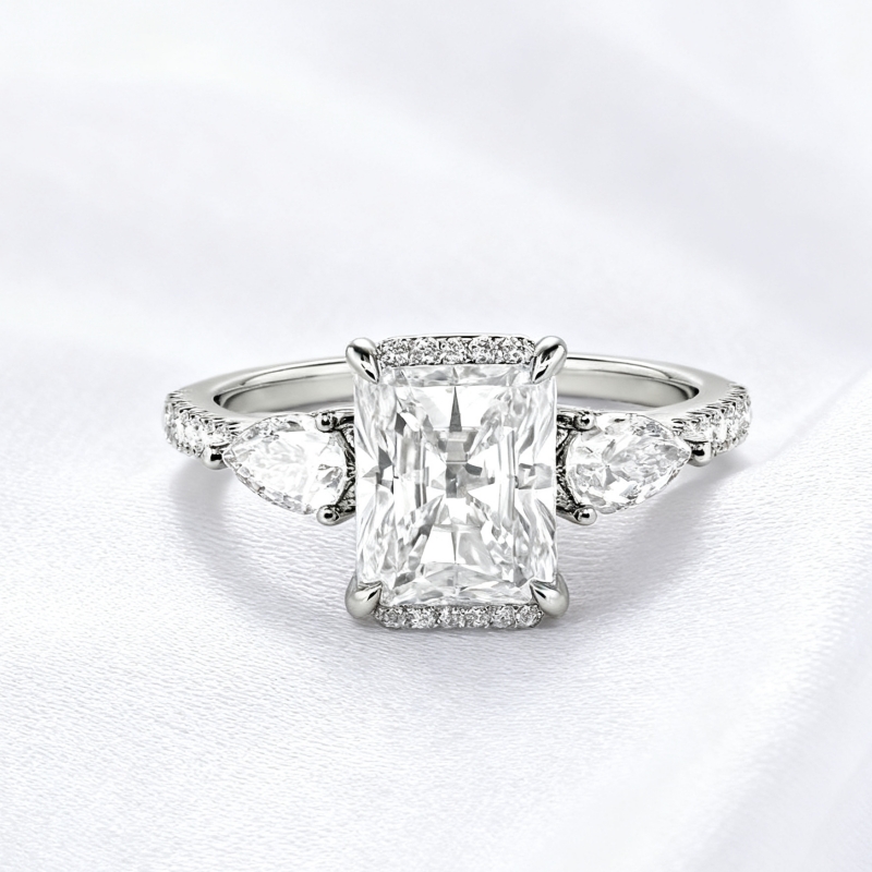 Eternelle Radiant Cut Three Stone Engagement Ring